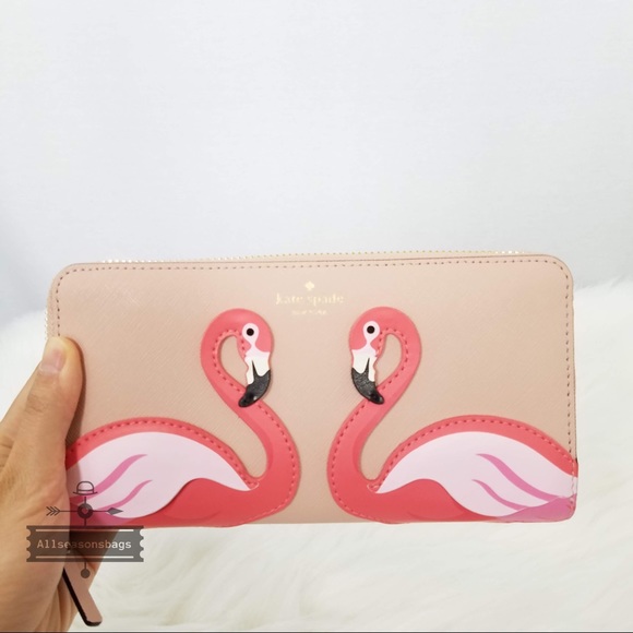 🔽 Kate spade flamingo Lacey multi the pool wallet - Picture 7 of 8